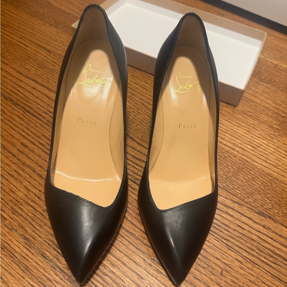 Christian Louboutin CORNEILLE 85 Black leather Nappa pump Size 38